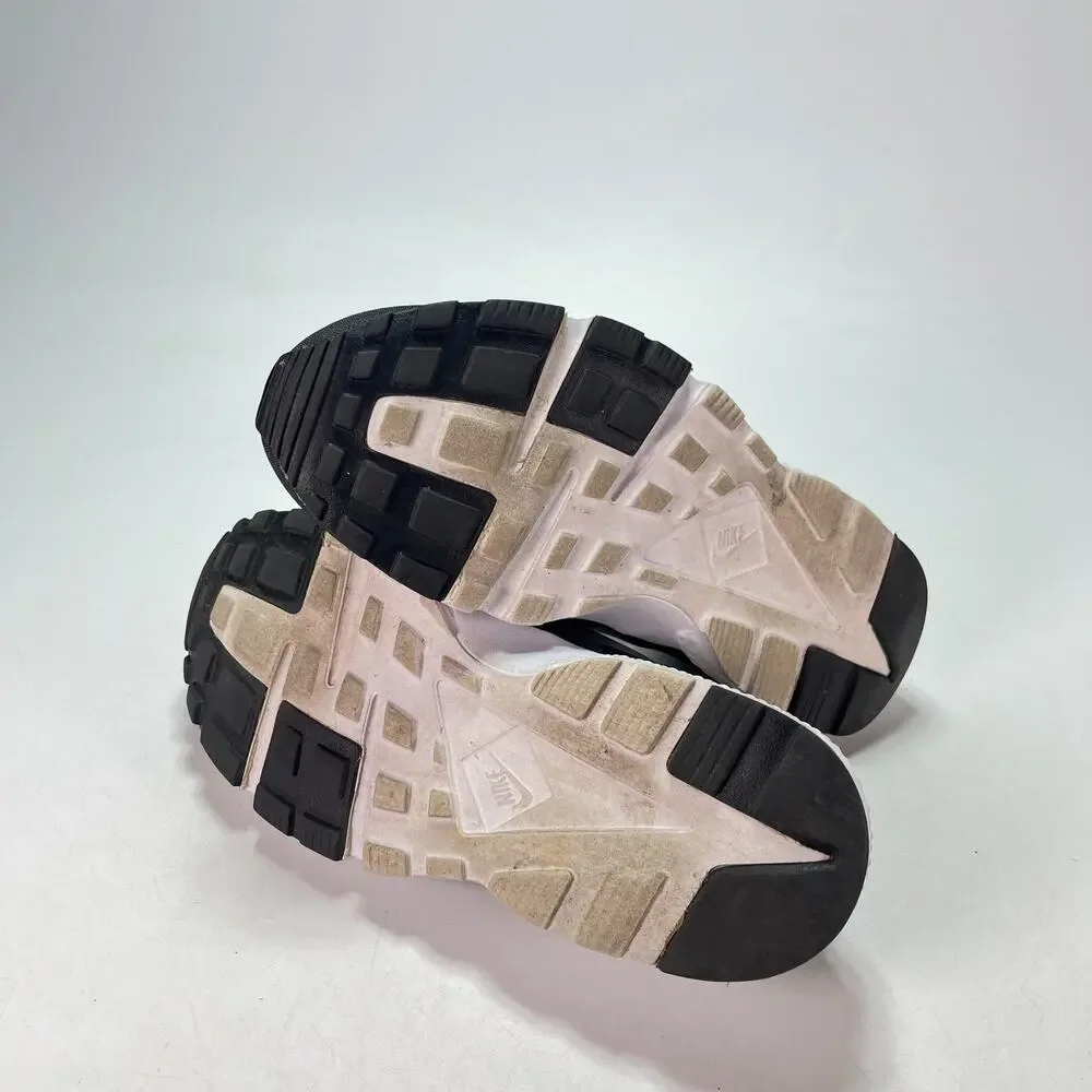Nike Air Huarache White Black Casual Lifestyle Sneakers 654275-103 Youth Size 7Y